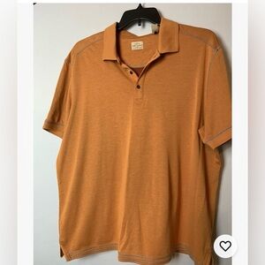 Tommy Bahama Men’s Island Crafter Polo Shirt Orange Short Sleeves Size XL